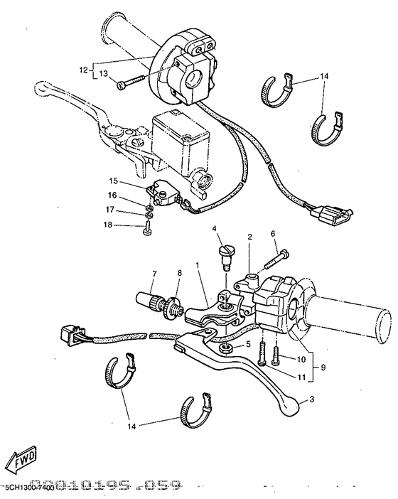 Handle switch. lever