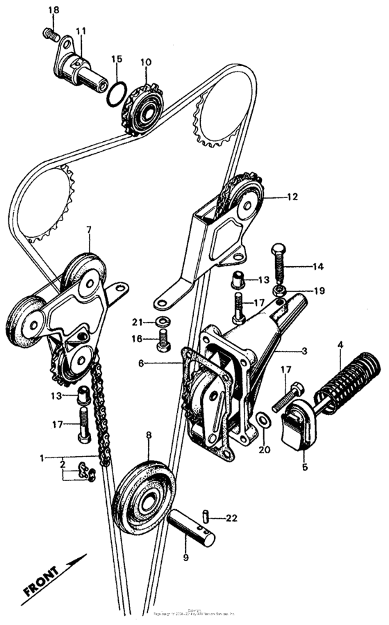 Cam chain + tensioner + guideroller