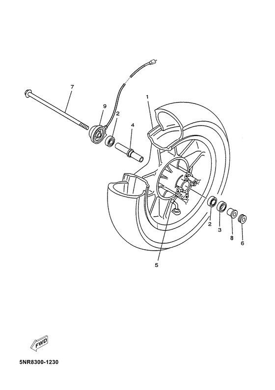 YP150D Переднее колесо