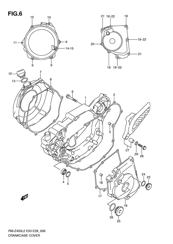Crankcase cover ass`y  (v