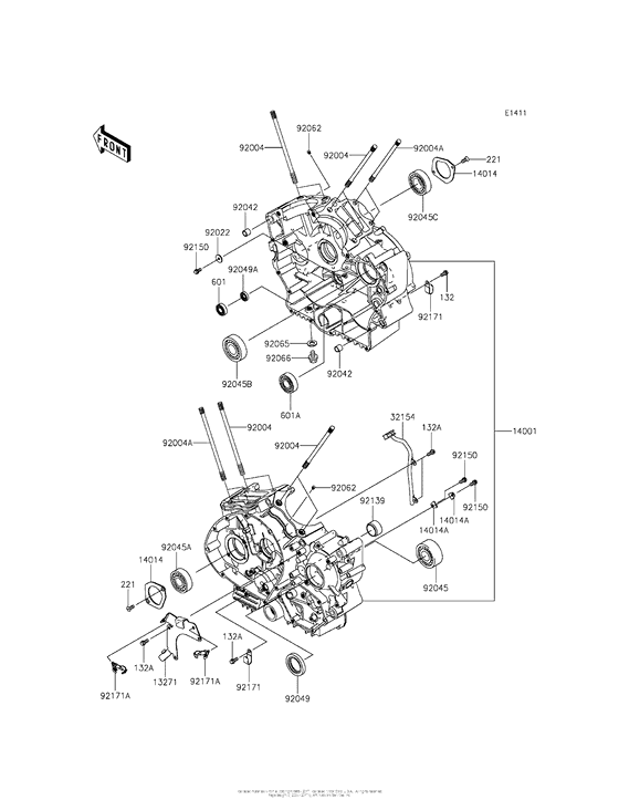 VN900 Картер двигателя