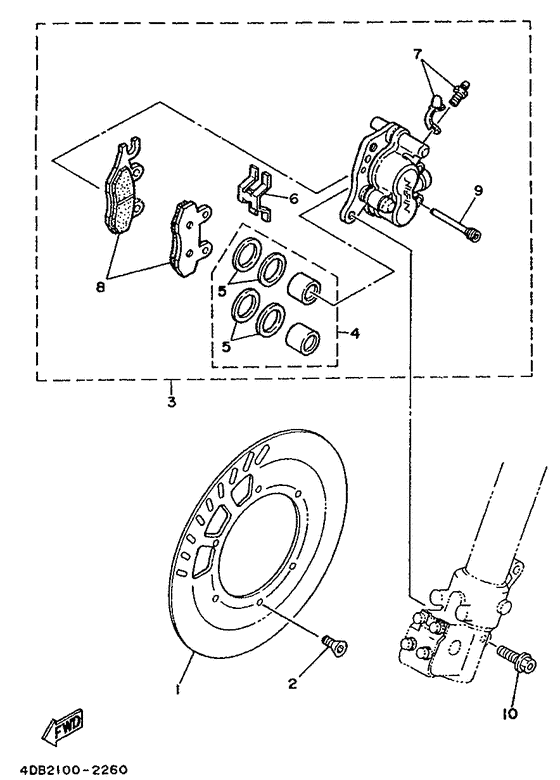 Front brake. caliper