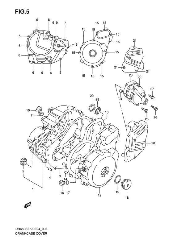 Crankcase cover ass`y  (v