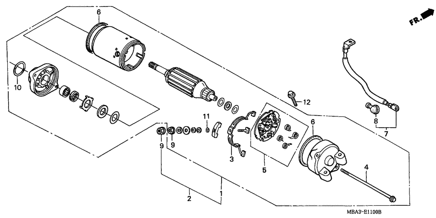 VT750C Стартерный мотор