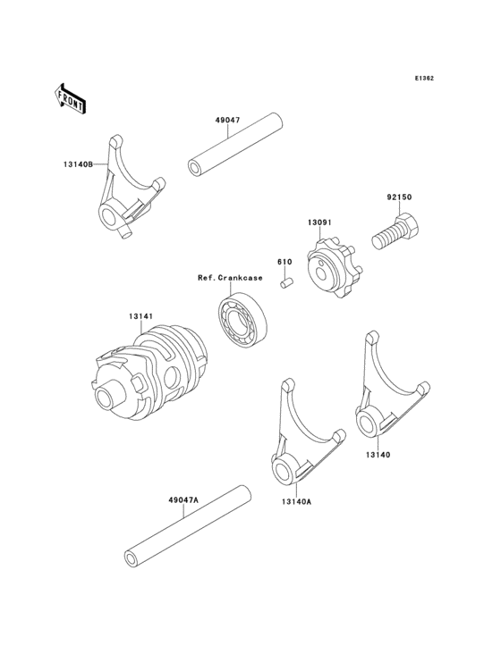 Change drum/shift fork