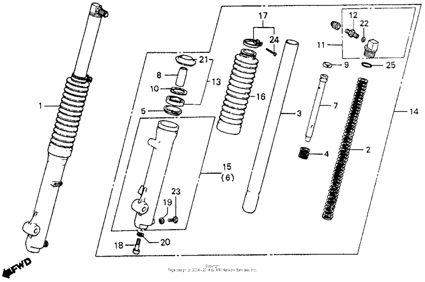 Front fork 82-84