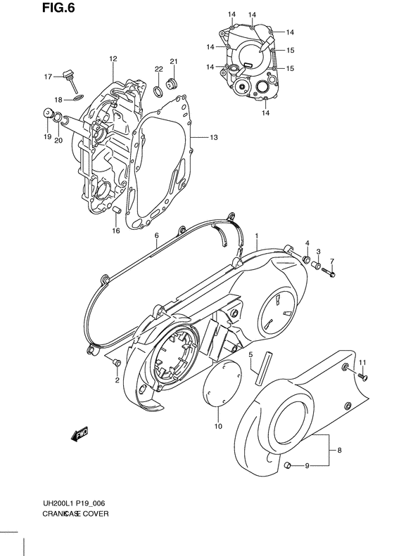 Crankcase cover ass`y  (v