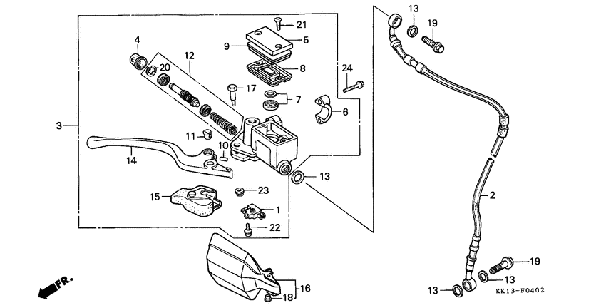 Fr. brake master cylinder