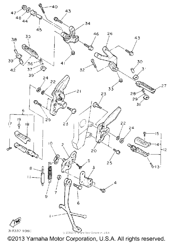 FZR1000DC Подножки
