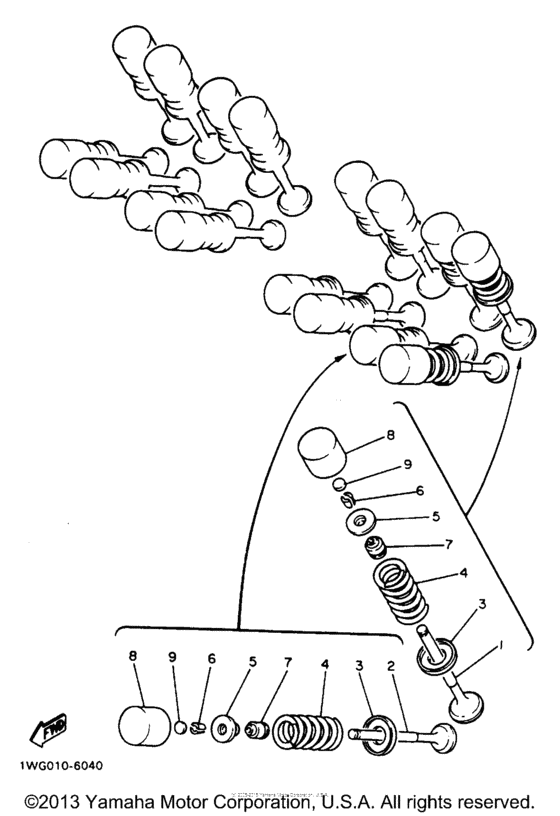 YZF600RJC Клапана