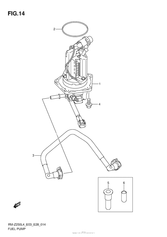 RM-Z250 Топливный насос
