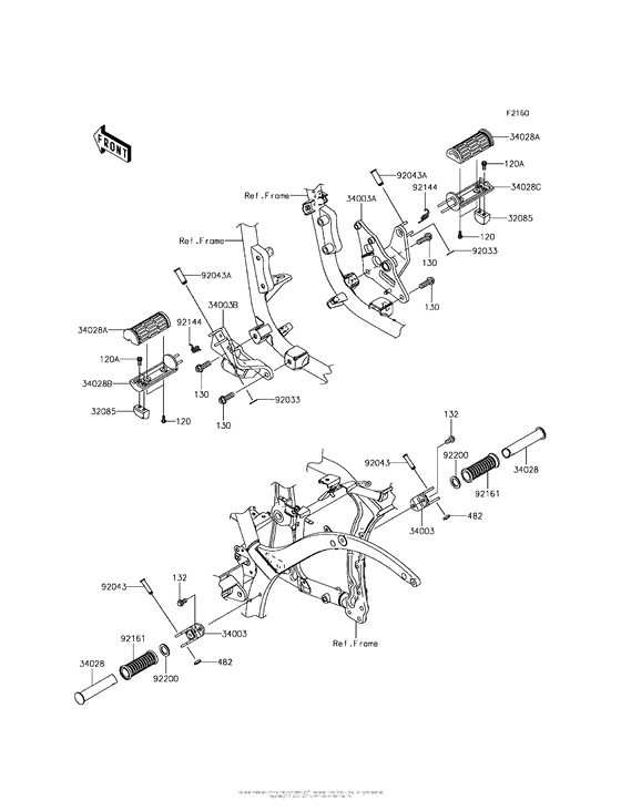 VN900 Подножки