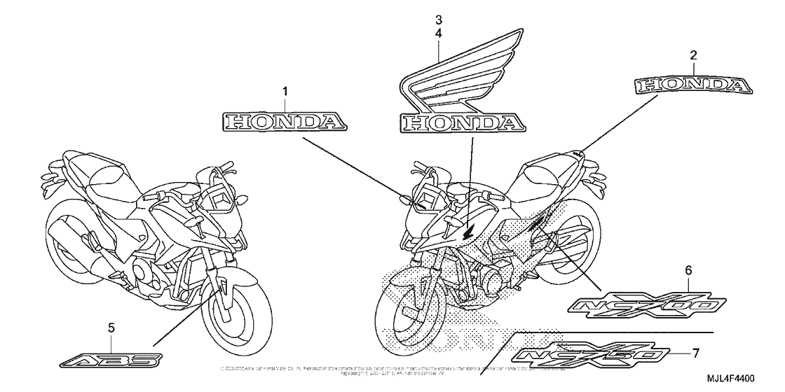 NC700X Наклейки
