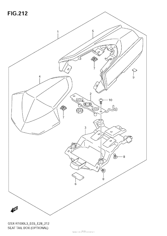 Seat Tail Box (Optional) (Gsx-R1000L3 E03)