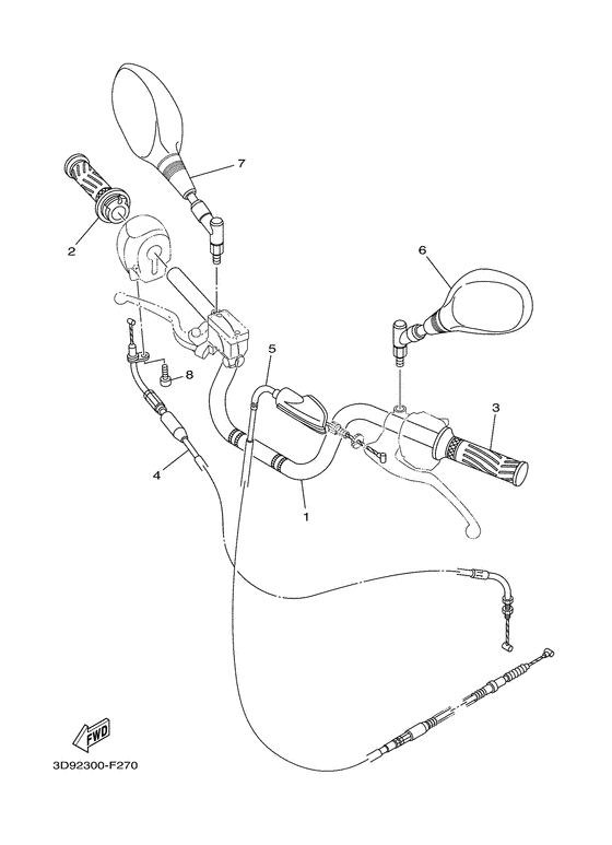 Steering handle & cable