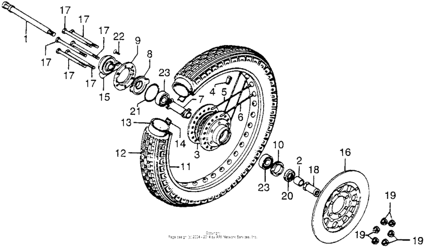 Front wheel + disc