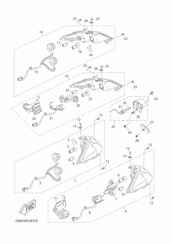 Taillight unit ass`y