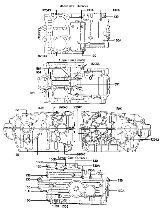 Crankcase bolt & stud pattern