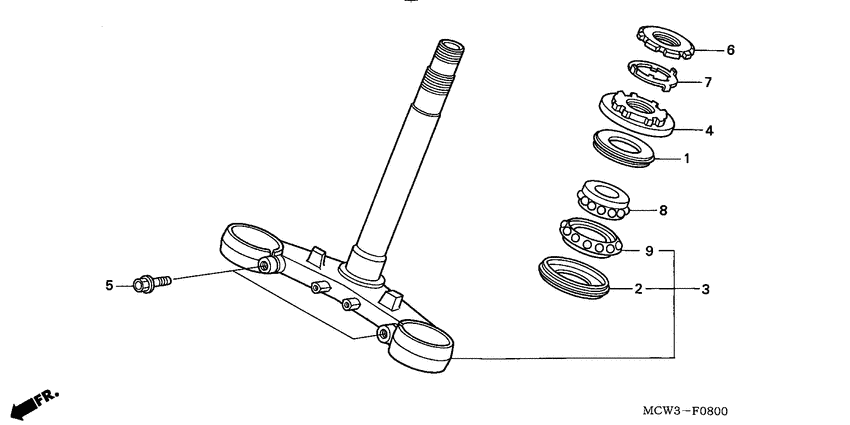 VFR800 (ABS) Траверса нижняя