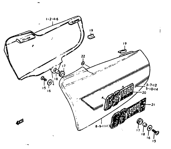 GS1000 Обтекатель задний