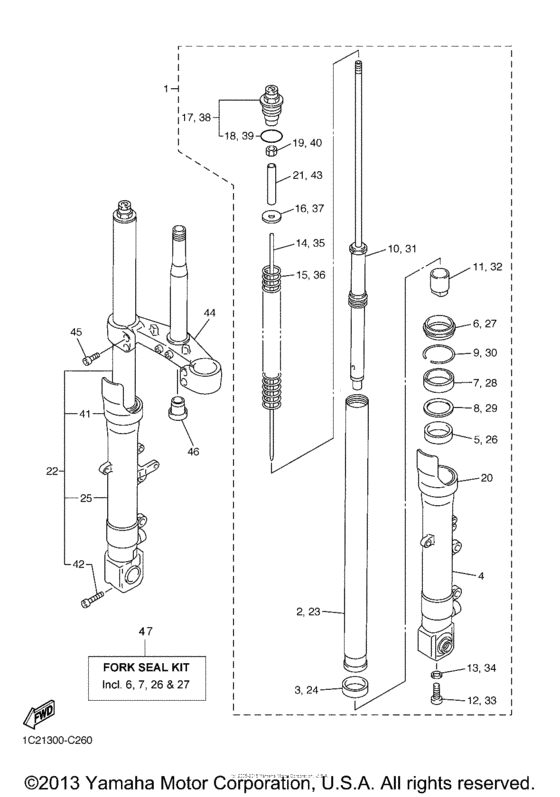 FZS1S Передняя вилка