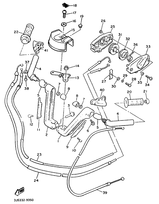 Steering handle. cable