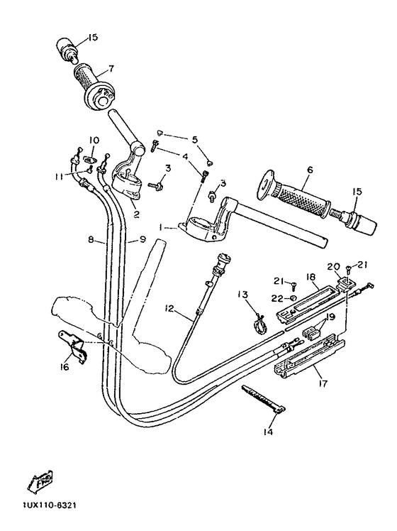 Steering handle. cable