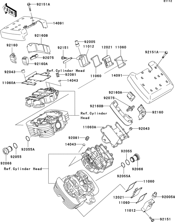 VN1500 Крышка головки цилиндров