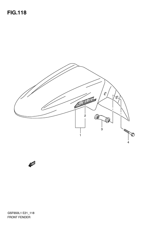 GSF650S Переднее крыло