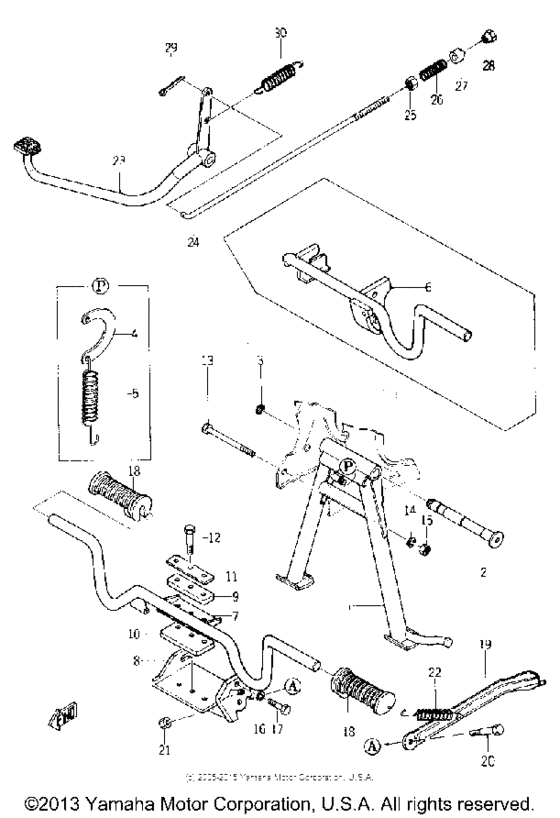 Stand - brake pedal