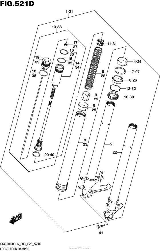 Front Fork Damper (Gsx-R1000Al6 E28)