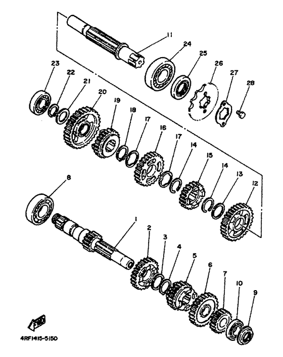 XV125 Трансмиссия