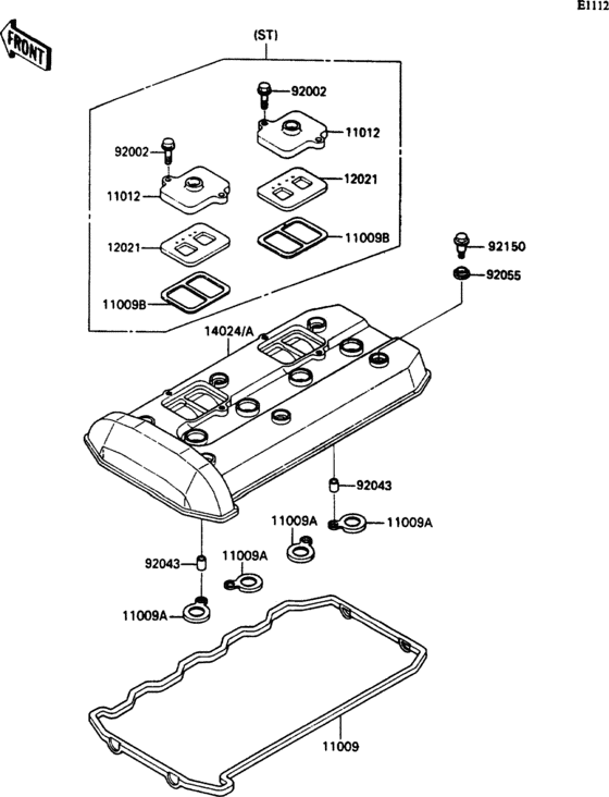 ZX1100 Крышка головки цилиндров