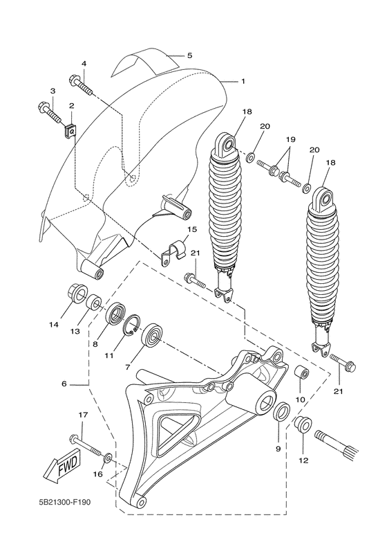 VP250 Rear arm & suspension