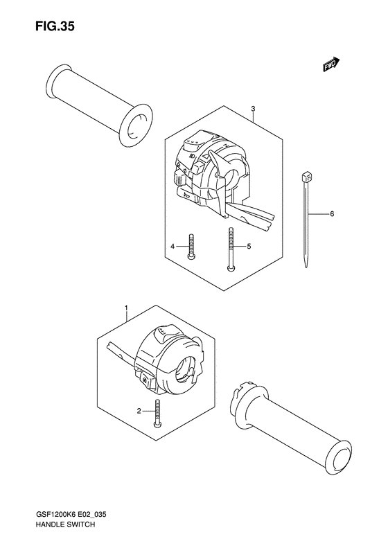GSF1200 Рулевой переключатель