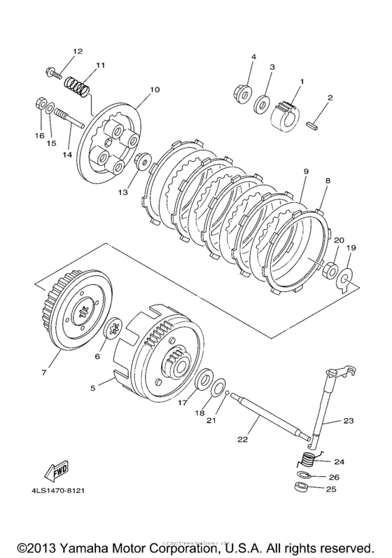 TTR125EW Сцепление