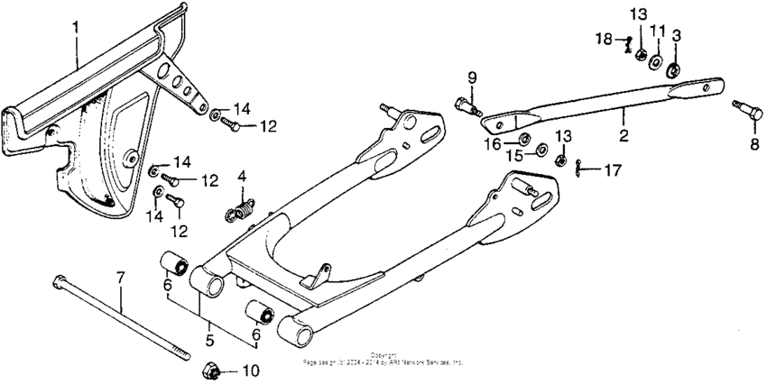 Swingarm + chain case