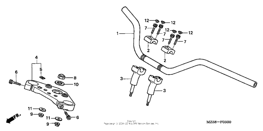Handlebar + top bridge