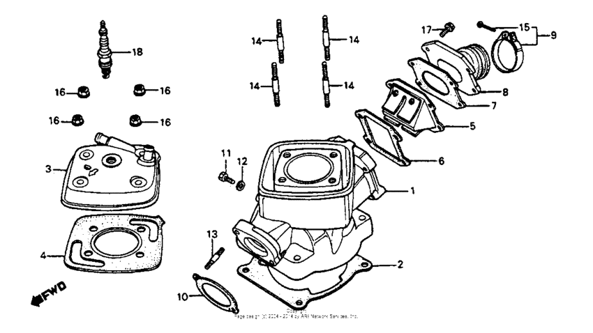 Cylinder + cylinder head 83