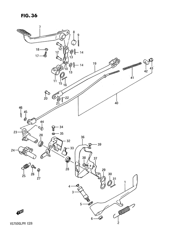 Prop stand - rear brake