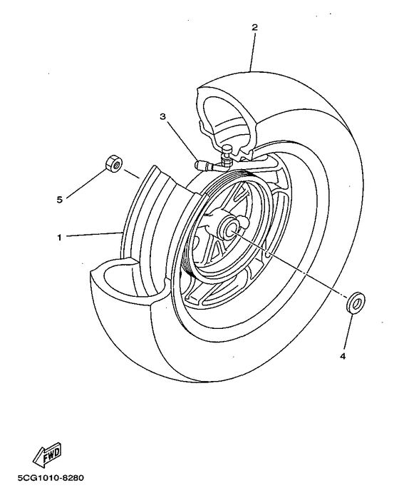 YP250D Переднее колесо