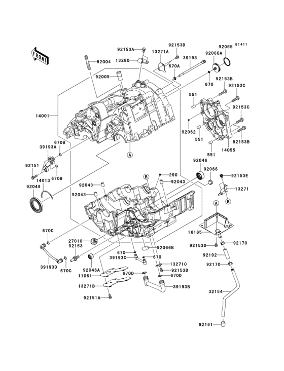 Crankcase(1/2)(-er650ae057323)