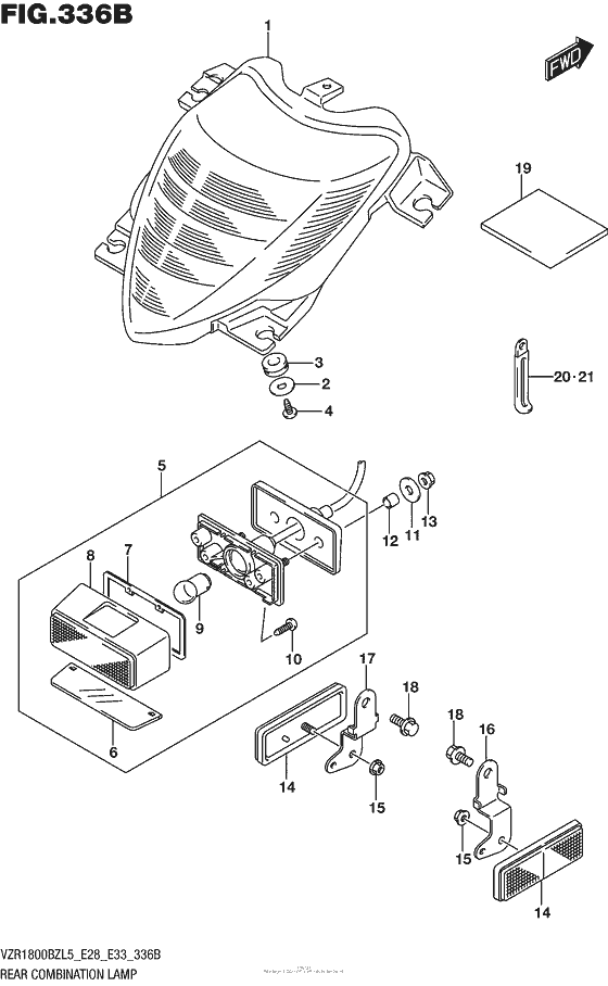 Rear Combination Lamp (Vzr1800Bzl5 E33)