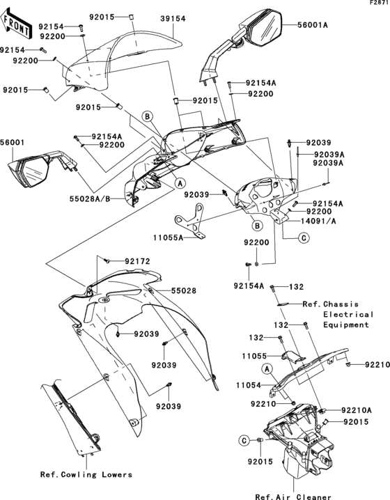 ZX1000 Обтекатели