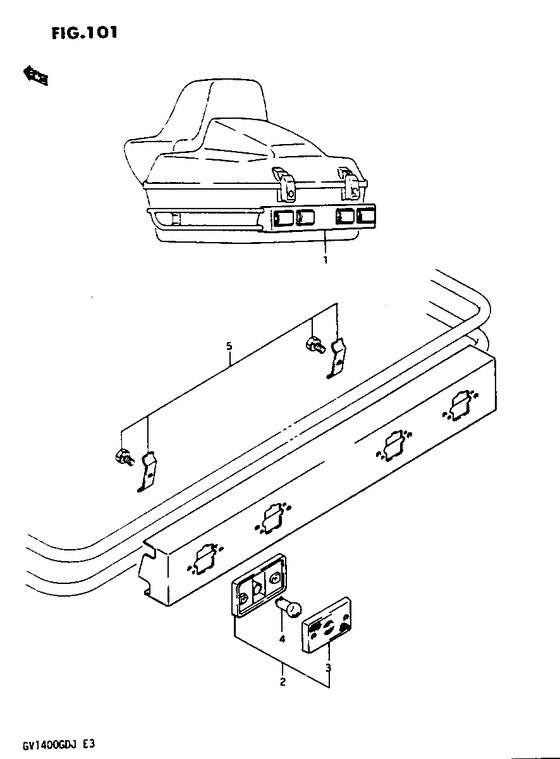 Travel trunk marker lamp set optional