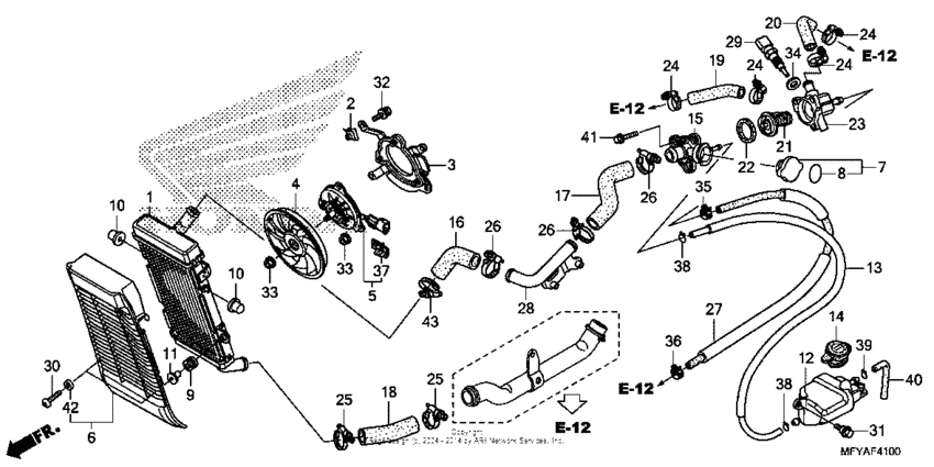 VT1300CS (ABS) Радиатор