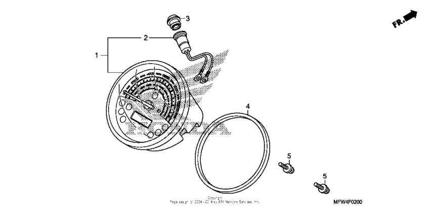 VT1300CS (ABS) Спидометр