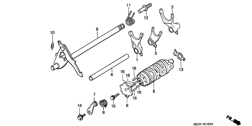 Shift drum/shift fork