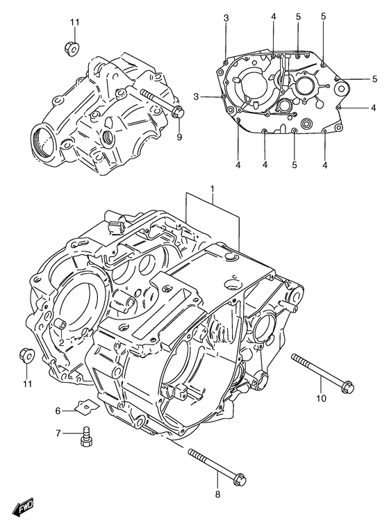 GS125 Картер двигателя