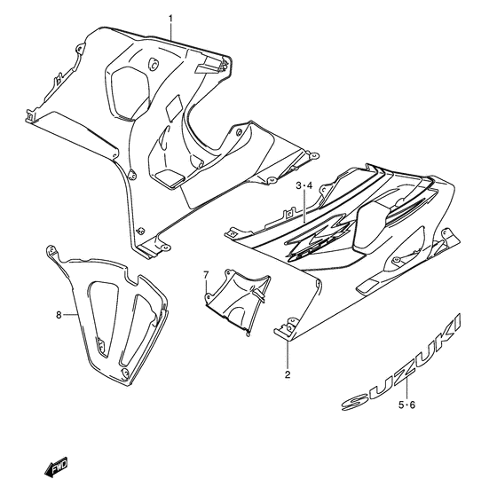 GSX-R750 Under cowling